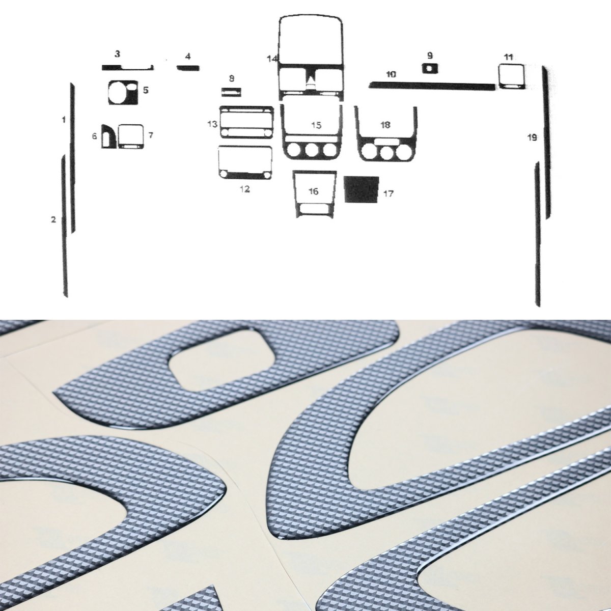 Volkswagen Golf V Dashboard Kit - Omac - Carbon - '03-'09